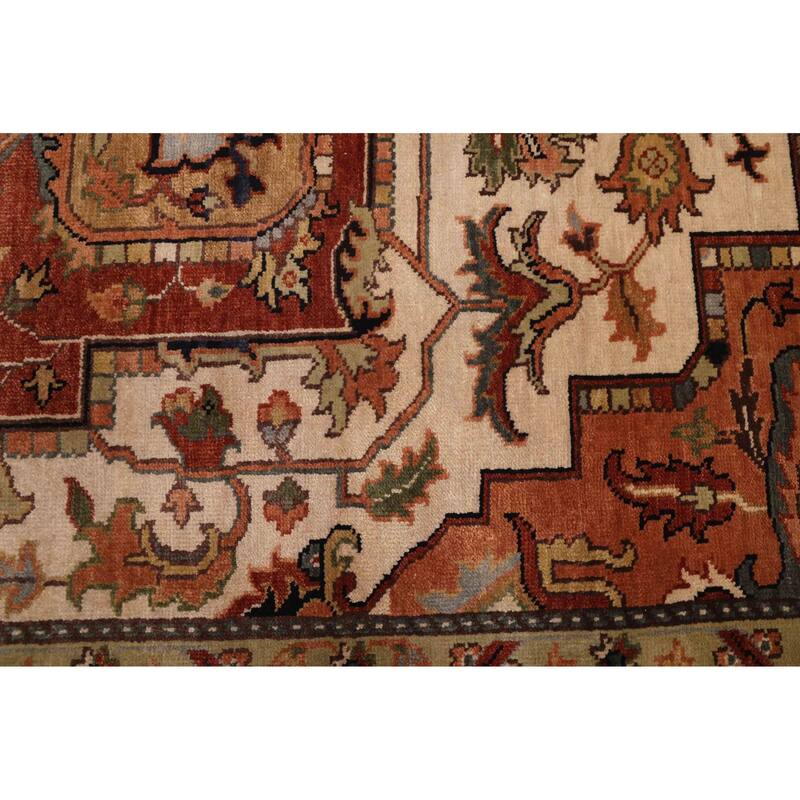 ECARPETGALLERY Hand-knotted Jules Sultane Ivory Wool Rug - 8'9 x 11'6