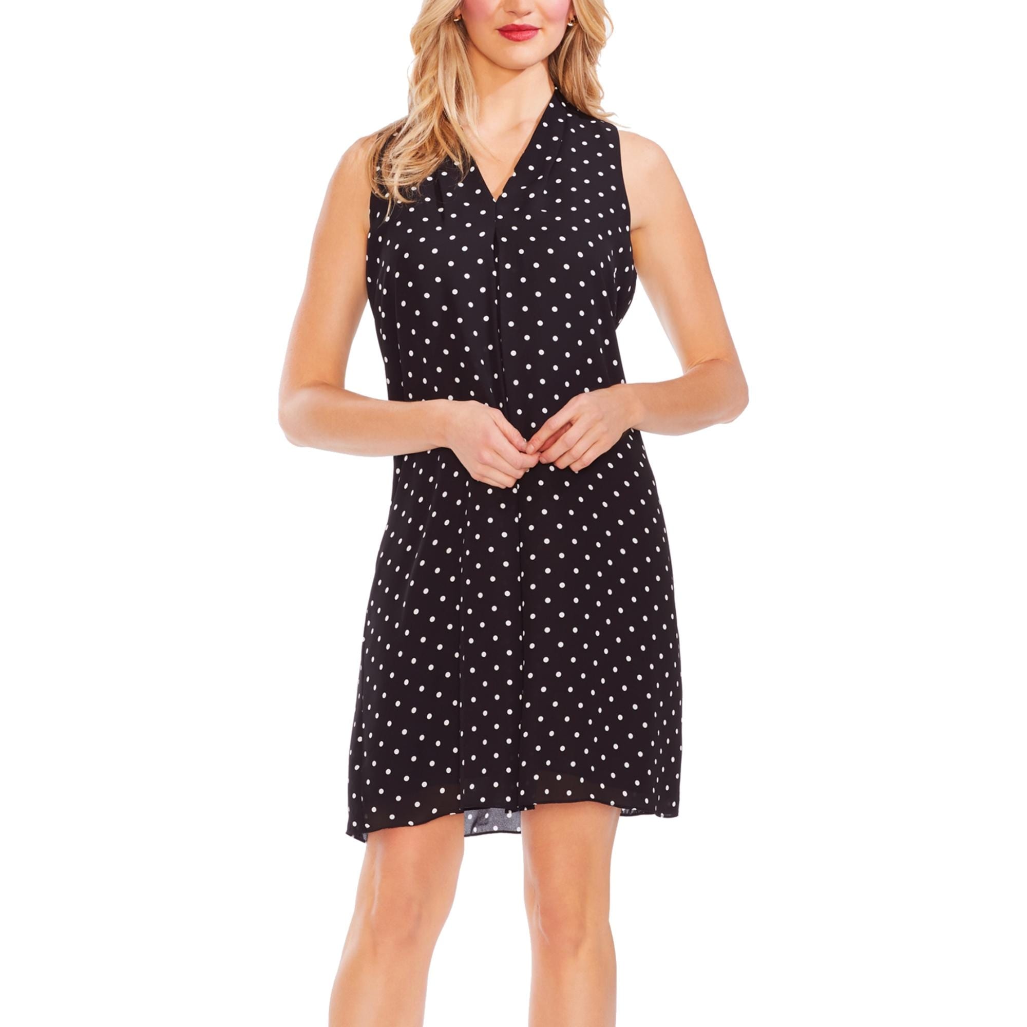 polka dot split dress