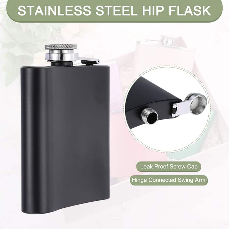6oz 170ml Stainless Steel Hip Flask for Camping Outdoor Activity