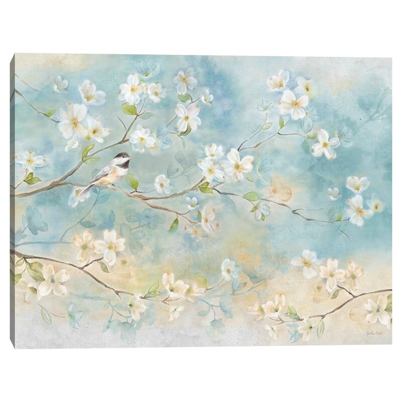 Dogwood Chickadee by Cynthia Coulter Canvas Art Print