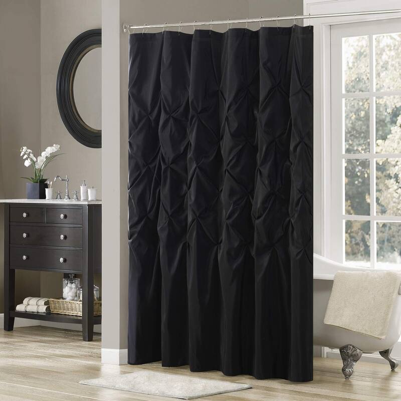 No Hook Slub Shower Curtain, 71x74, Cream, Snap-in PEVA Liner