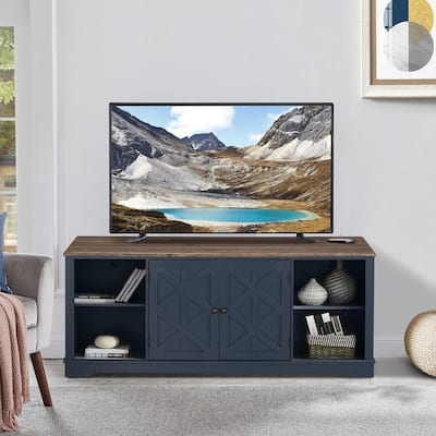 70-inch Extra-Wide Rustic TV Stand for 80" TVs - Natural Wood Finish