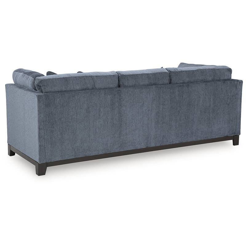 Signature Design by Ashley Maxon Place Dark Blue 3-Piece Sectional with Chaise - 140" W x 100" D x 37" H