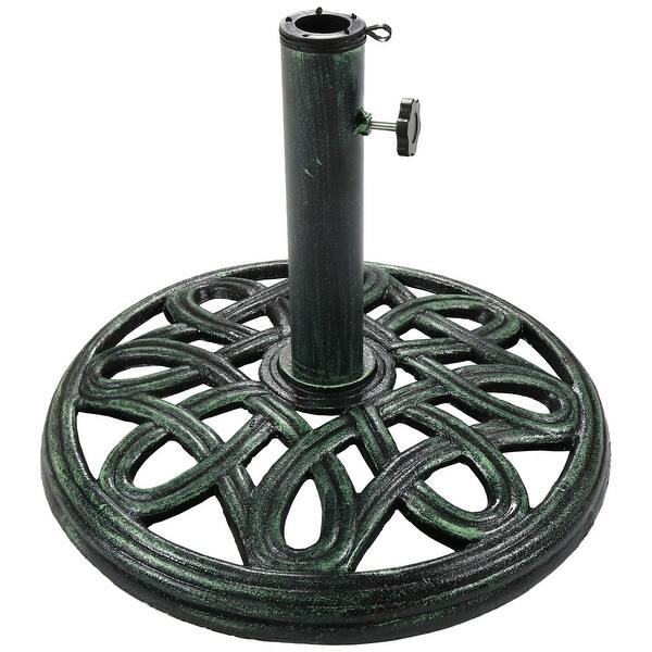 Shop Sunnydaze Heavy Duty Round Cast Iron Outdoor Patio Umbrella