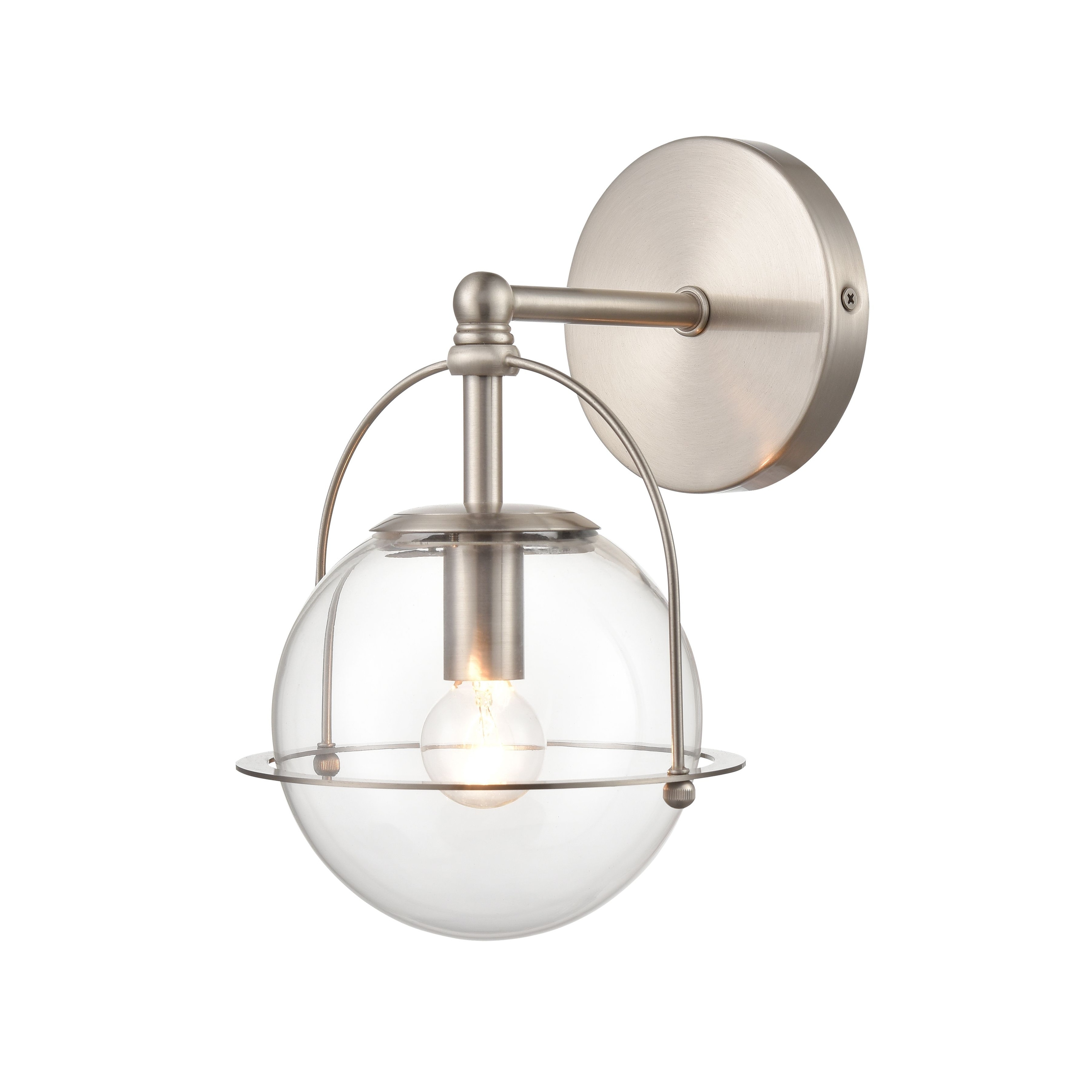 Langford 10-inch High 1-Light Sconce in Satin Nickel