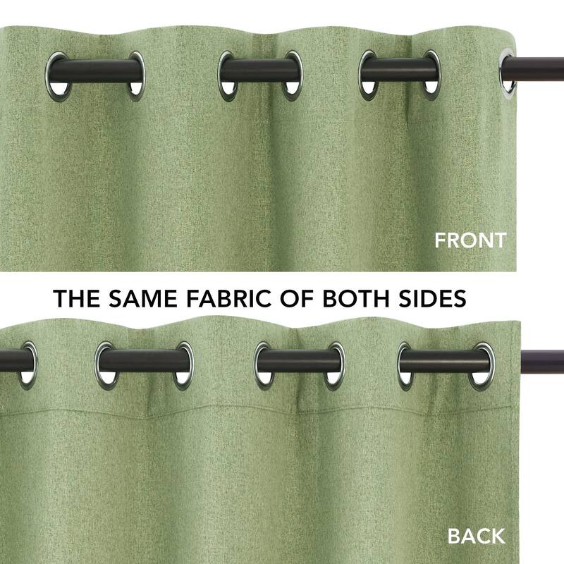 Deconovo Total Blackout Faux Linen Curtains 2 Panels
