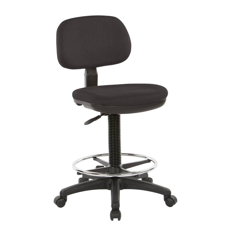 Sculptured Seat and Back Drafting Chair - diamond shale