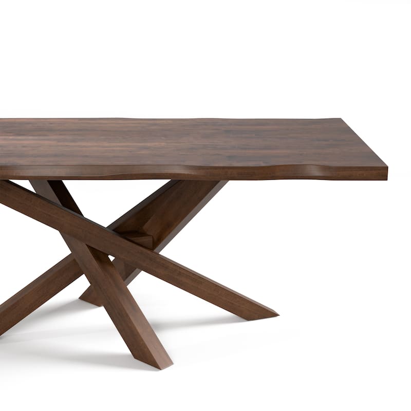 Furniture of America Abigail II Mid-Century Modern 5-Piece Rich Walnut Solid Wood Dining Set