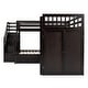preview thumbnail 13 of 16, L-Shaped Twin over Full Bunk Bed with Storage, Desk, and Wardrobe, Espresso