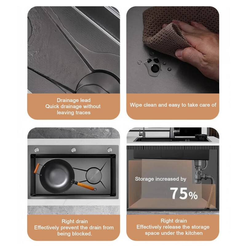 29.5" L Drop-In Single Bowl Stainless Steel Kitchen Sink