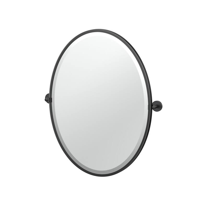 Gatco 5559F Sky 27-1/2" x 23-1/8" Contemporary Oval Framed Bathroom - Matte Black