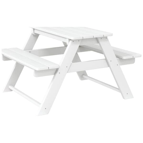 slide 2 of 168, Laguna Kids Outdoor Poly Picnic Table White