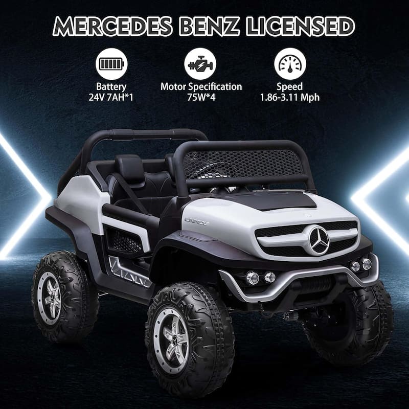24V Ride On Truck Car for Kids 2 Seater Licensed Mercedes Benz Toddles Electric Car