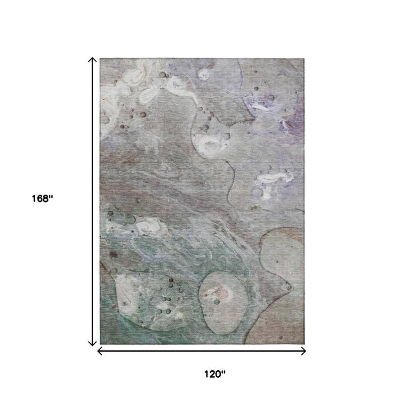 HomeRoots Abstract Transitional Rectangle Outdoor Rug