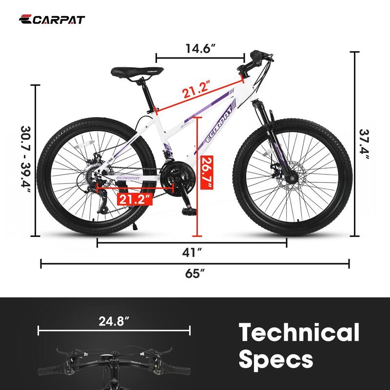 26 inch Mountain Bike for Teenagers Girls Women