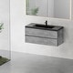 preview thumbnail 45 of 75, GDFStudio - Carter Floating Bathroom Vanity with Quartz Sand Countertop & Soft-Close Drawers