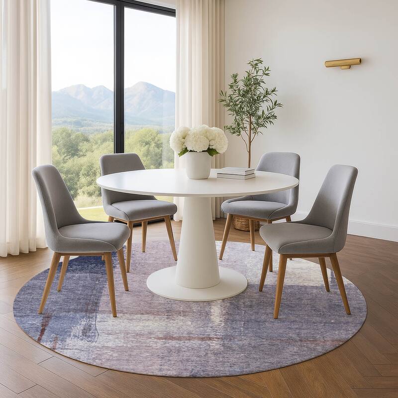 Premium Washable Super Soft Abstract Cara Mayfield Rug - Lavender - 8' x 8'