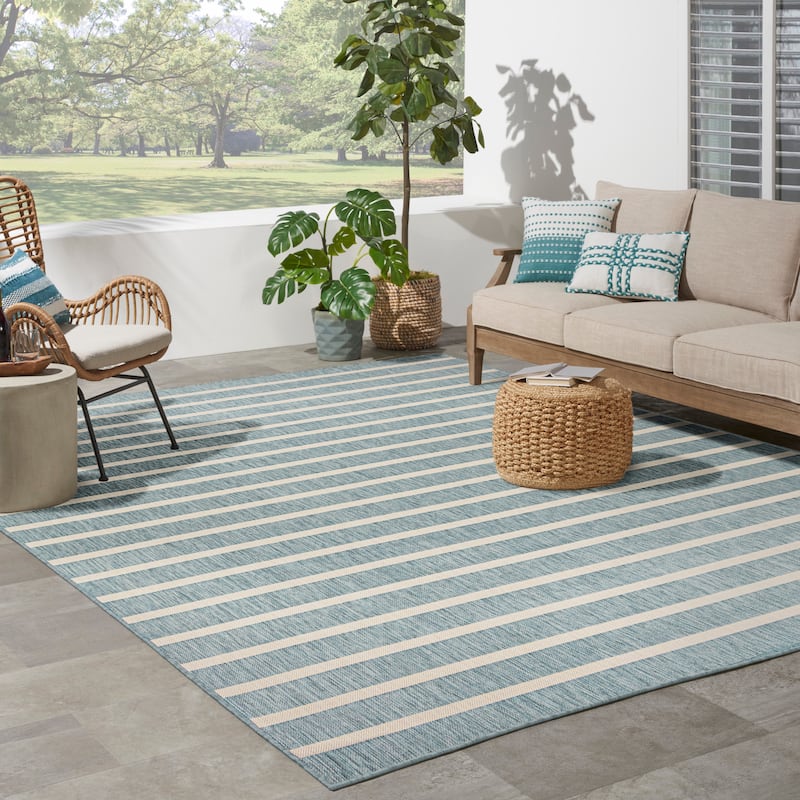 Nourison Positano Indoor/Outdoor Striped Area Rug