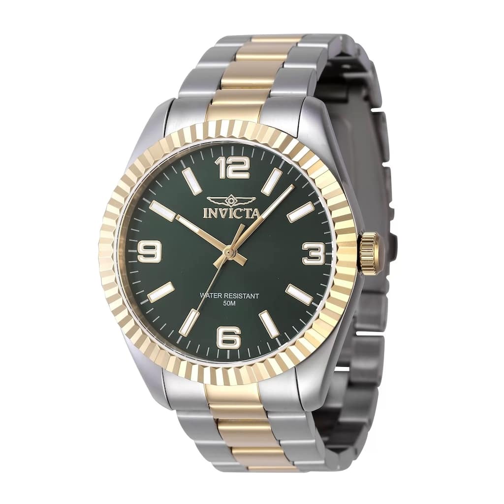 Invicta Men's 47455 Specialty Quartz 3 Hand Green Dial Watch