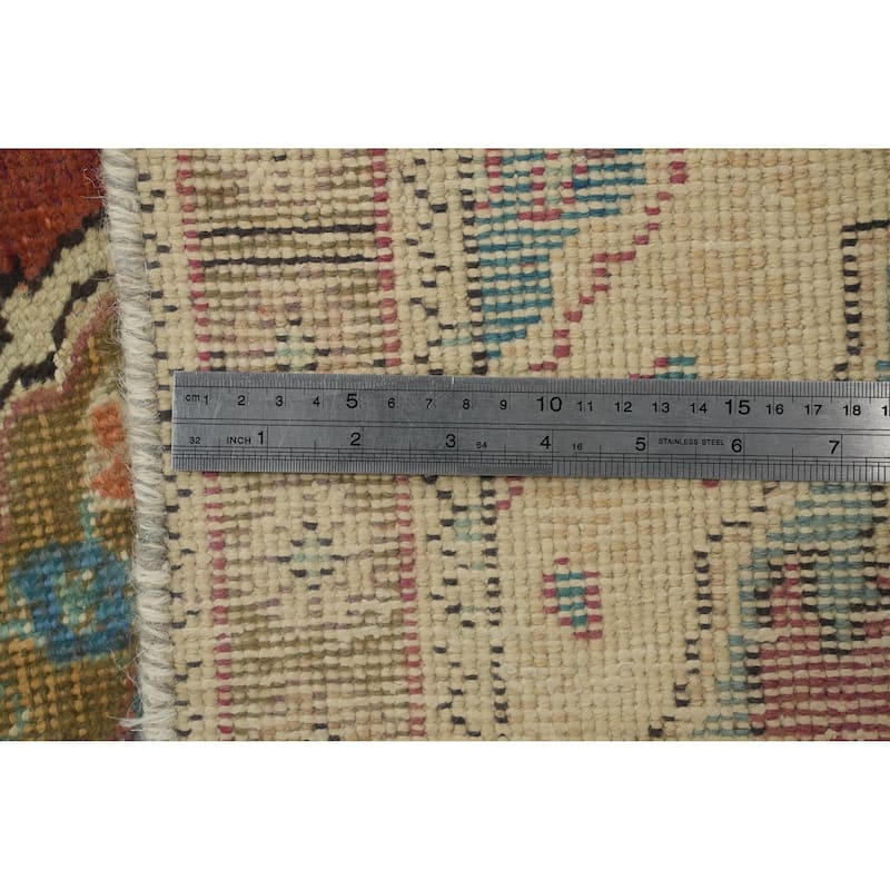 Hand Knotted Oriental 100% Wool Carpet Traditional Medallion Oranges & Rust Tabriz Area Rug - 4' 4'' X 2' 6''