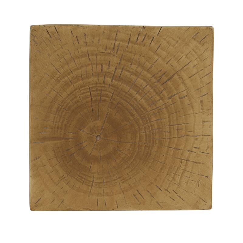 Geometric MGO Side Table Wood-like Finish End Table