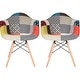 preview thumbnail 28 of 30, Molded Natural Wood Eiffel Dining Chairs (Set of 2) Patchwork S