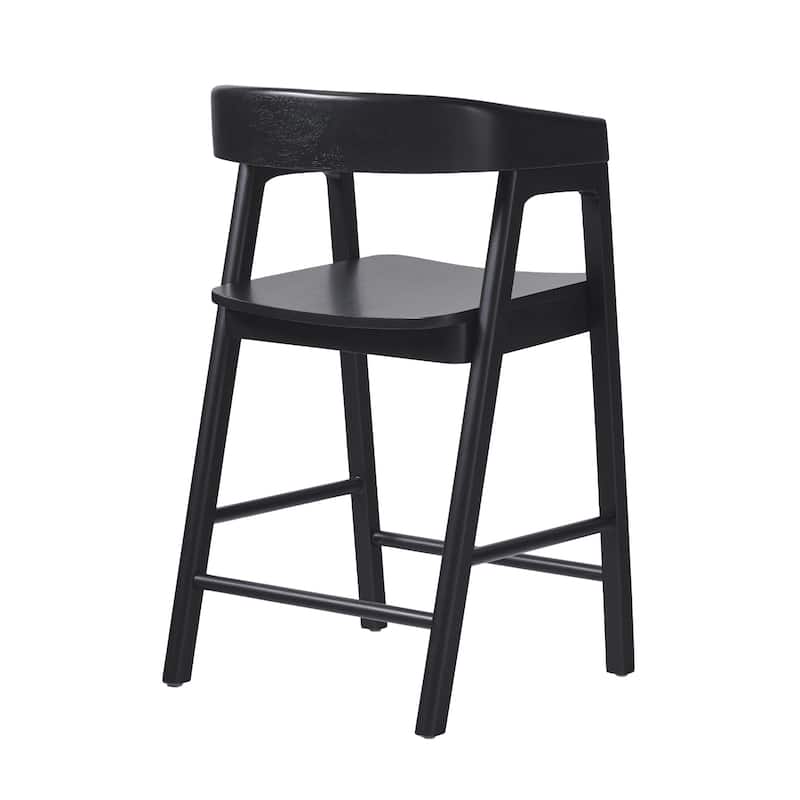 Middlebrook Modern Solid Wood Rounded Back Counter Stool