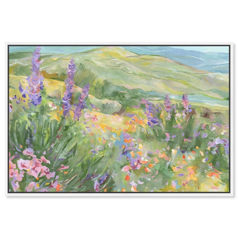 Blooming Fields Canvas by Art Remedy - White - 15" x 10"