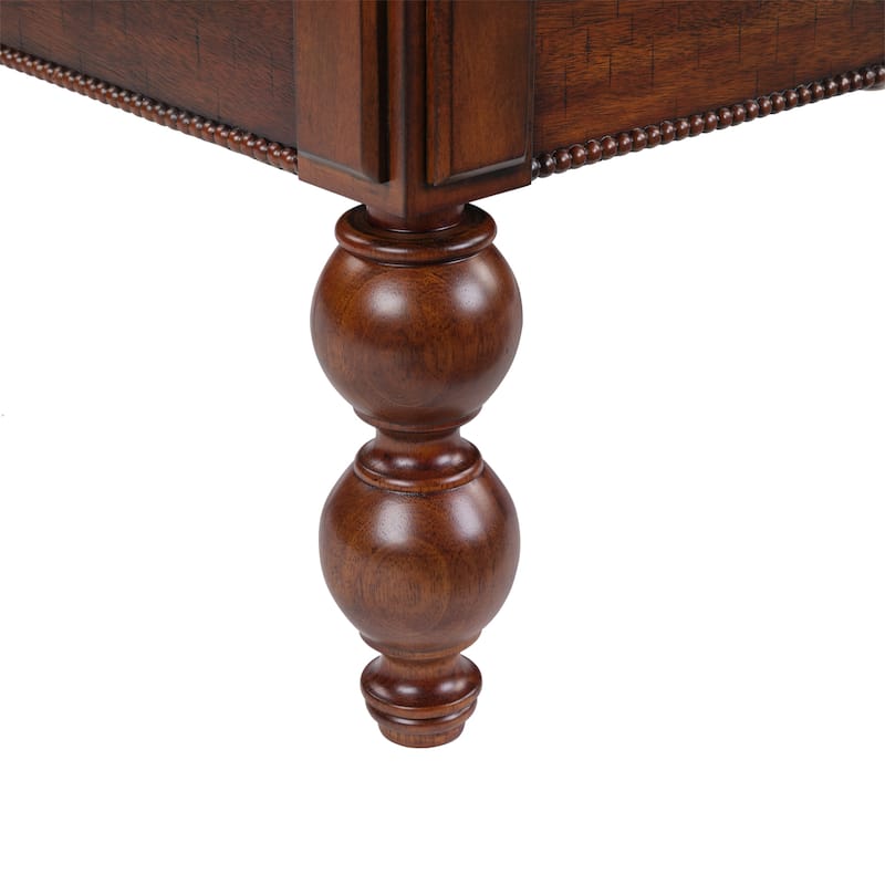 Vintage Coffee Table Rectangular Coffee Table with Storage Drawers and Waterproof Tabletop for Living Room
