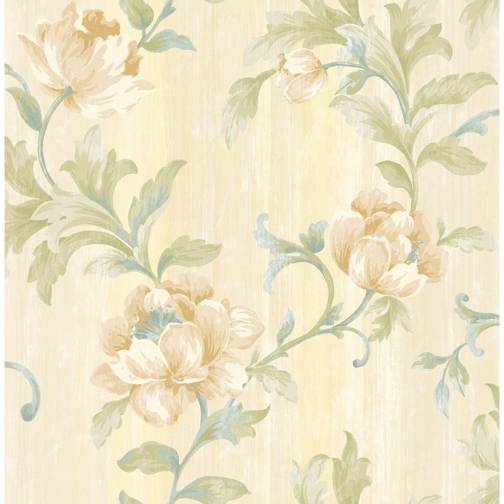 Seabrook Designs Priyanka Floral Trail Unpasted Wallpaper