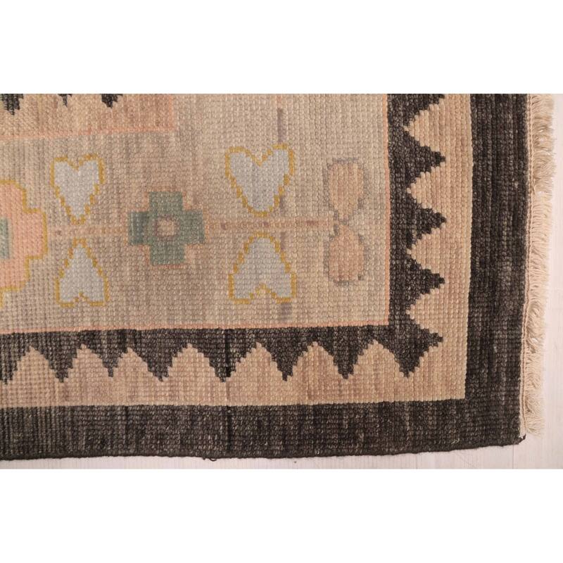 ECARPETGALLERY Hand-knotted Modern Oushak Taupe Wool Rug - 8'10 x 11'10