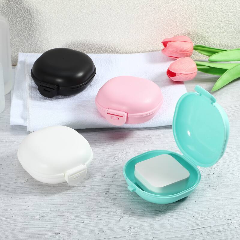 Portable Soap Dish Box Soap Bar Holder for Travel Camping Gym with Cover