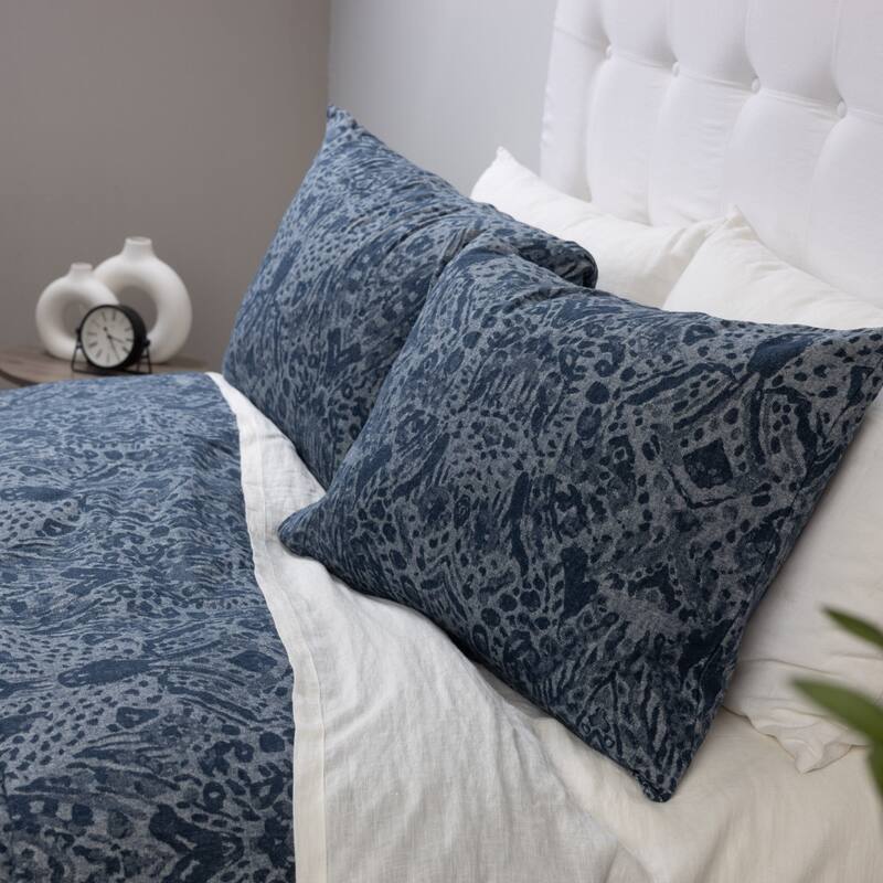 Ramira Duvet Cover, Steel Blue