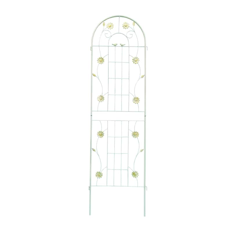 4 Pack Metal Garden Trellis Rustproof Trellis for Climbing Plants Outdoor Flower Support Green