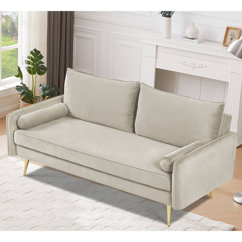 Villeda 70''W Polyester Square Arms Sofa