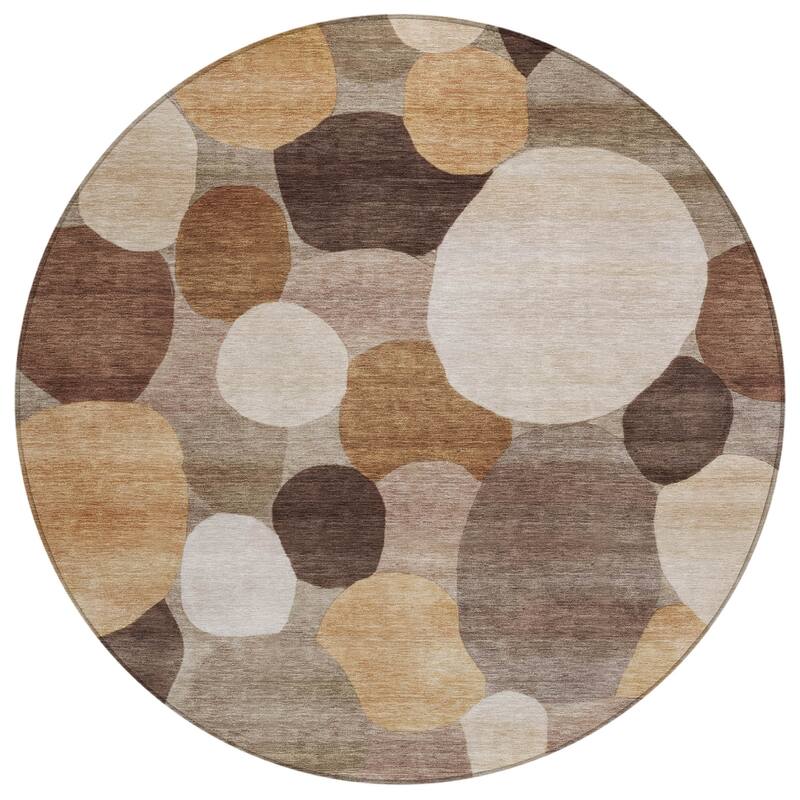 Machine Washable Indoor/ Outdoor Modern Circy Chantille Rug