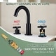 preview thumbnail 10 of 28, 8.2"H Solid Brass Widespread 2-handle Bathroom Sink Faucet
