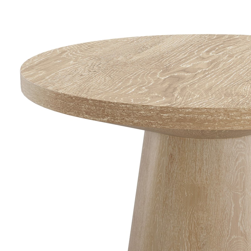 Furniture of America Vitten Contemporary Oak Rubberwood 2-Piece End Table Set