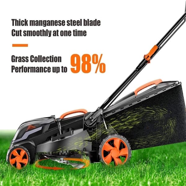 Cordless Lawn Mower, 16-Inch 40V Brushless Lawn Mower, 4.0Ah Battery, 98%  Clean Cutting Rate, 10.5Gal Grass Box - Bed Bath & Beyond - 33448728