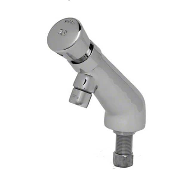 T and S Brass Single Temperature Metering Faucet with Push Button Cap,