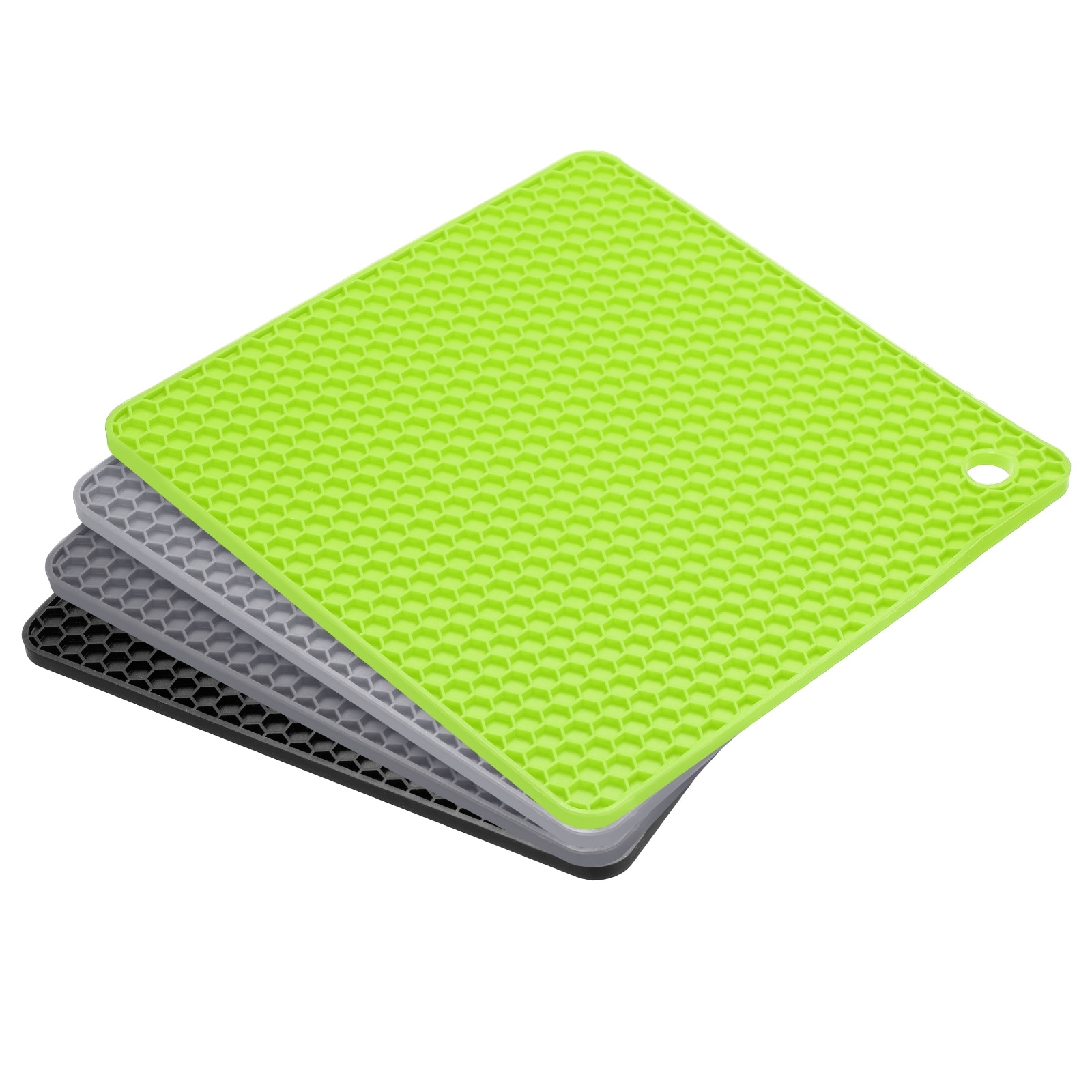 Silicone Hot Pad Silicone Kitchen Mat For Hot Dishes Dishwasher Safe Heat  Resistant Hangable Pot Pad Non-slip For Freezer Table