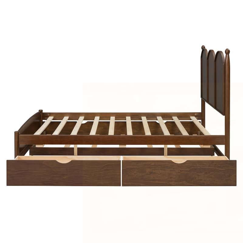 Platform Bed With with 2 Big Drawers