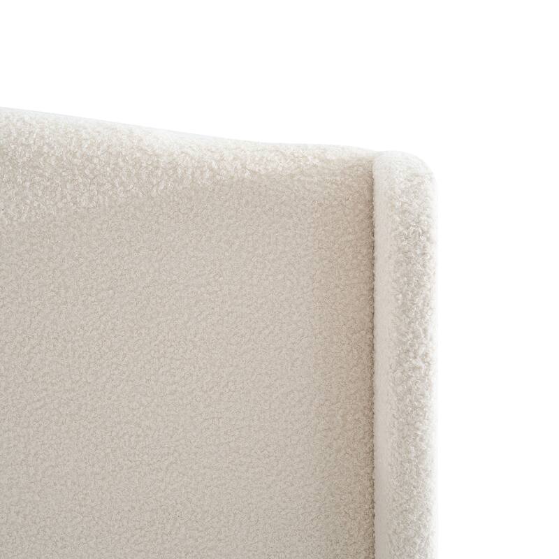 Queen Size Bed Frame with 49.21"High Back Upholstered Headboard