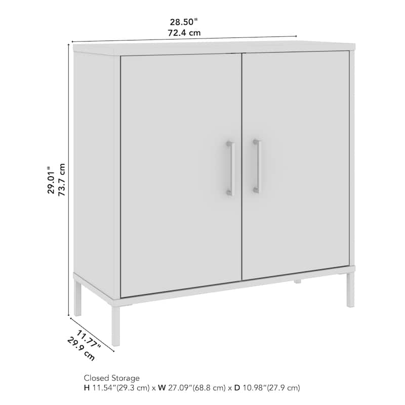 Salinas Small Storage Cabinet with Doors and Shelves by Bush Furniture