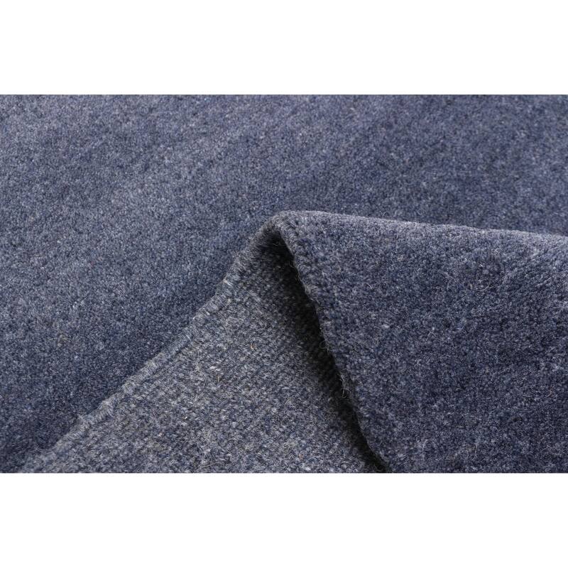 ECARPETGALLERY Hand Loomed Kashkuli Gabbeh Dark Navy Wool Rug - 4'0 x 5'10