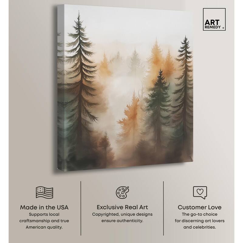 Misty Pines II Canvas by Art Remedy, Gallery Wrapped