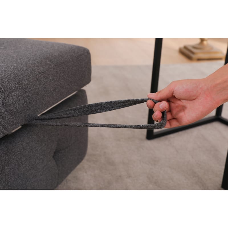 Convertible Pull-Out Sofa Bed with Side Pockets, Sleeper Chair with USB Charging, Single Chaise Lounger Chair