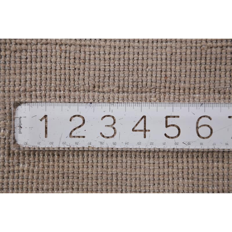 Hand Knotted Oriental 100% Wool Carpet Modern Solid Greys & Charcoal Gabbeh Runner Rug - 10' 0'' X 3' 0''