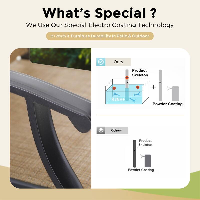 Outdoor All-Weather Swivel Patio Bar Stools With Arms(Set of 2/4/6)