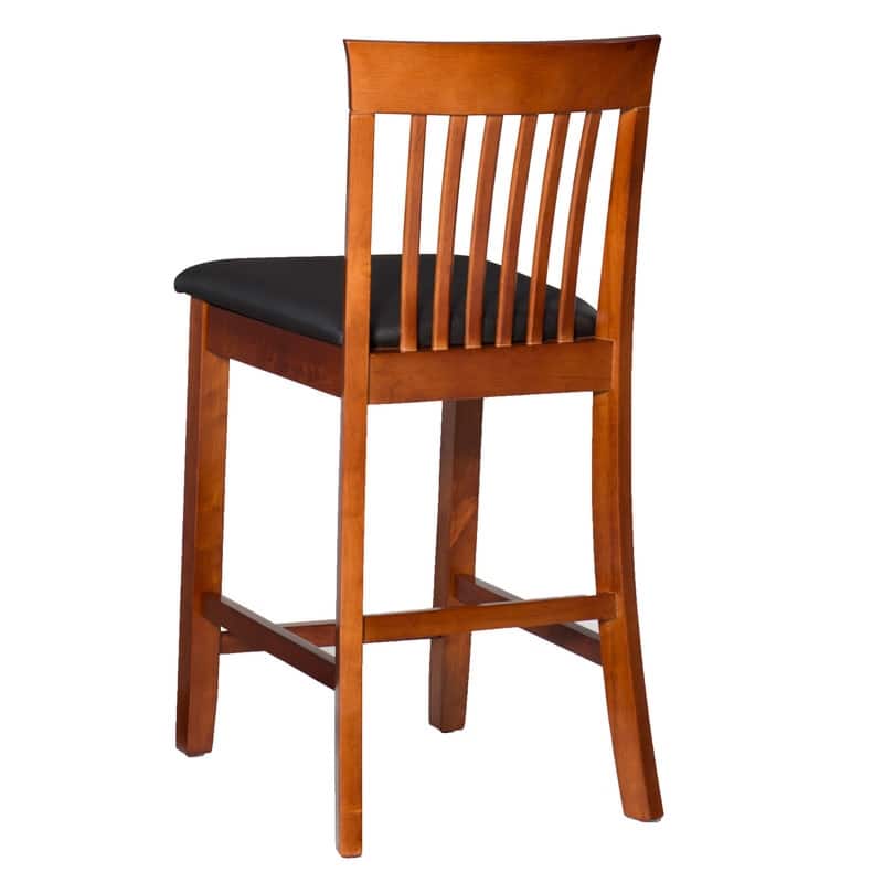 Linon Floresti Dark Cherry Mission-back Counter Stool - N/A